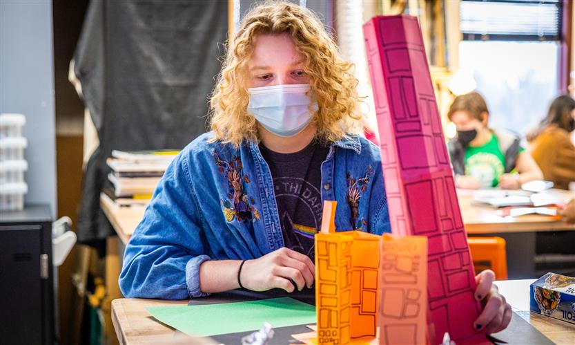Students in an art class
